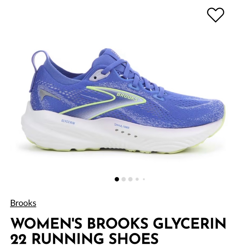 Brooks Women's Glycerin 22 Running Sneakers - Purple with Neon Green Accents